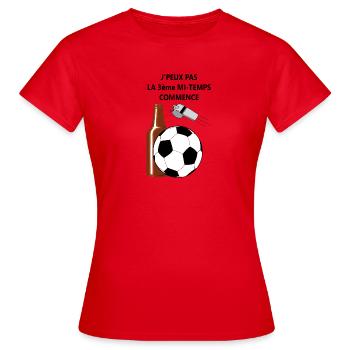 3 ème mi-temps - T-shirt Femme - rouge - Devant - AI Model Female 172 dark (172cm)