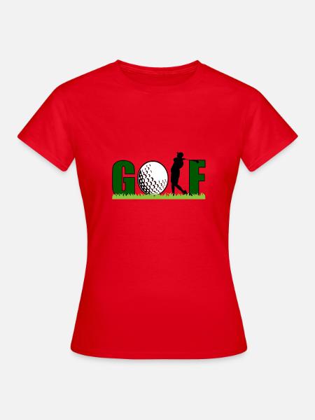 Golf - Naisten t-paita - punainen