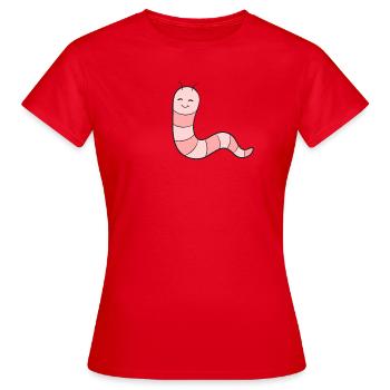 Ver de terre - T-shirt Femme - rouge - Devant - AI Model Female 172 dark (172cm)