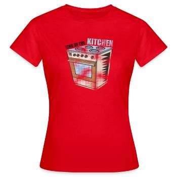 Stove - - Kitchen | King of the kitchen - Women's T-Shirt - red - Front - AI Model Female 172 dark (172cm)