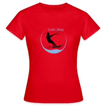 Wasserski - Frauen T-Shirt - Rot - Vorne - AI Model Female 172 dark (172cm)