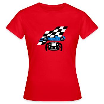 Formule un - T-shirt Femme - rouge - Devant - AI Model Female 172 dark (172cm)