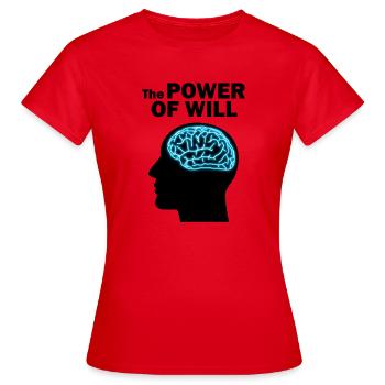 Le POUVOIR DE LA VOLONTÉ - T-shirt Femme - rouge - Devant - AI Model Female 172 dark (172cm)