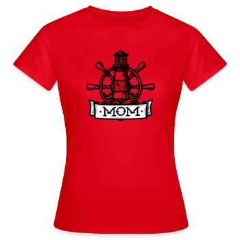 Seefahrer-MOM (für Seefahrer*innen) - Frauen T-Shirt - Rot - Vorne - AI Model Female 172 dark (172cm)