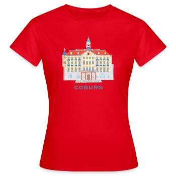 Coburg, hôtel de ville historique, Bavière, Allemagne - T-shirt Femme - rouge - Devant - AI Model Female 172 dark (172cm)