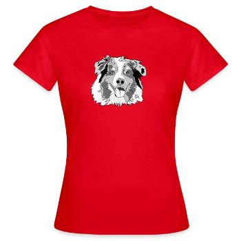 Berger australien - T-shirt Femme - rouge - Devant - AI Model Female 172 dark (172cm)