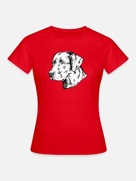 Retriever Portrait - Frauen T-Shirt - Rot