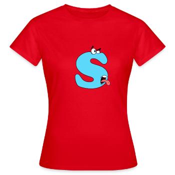 S - T-shirt Femme - rouge - Devant - AI Model Female 172 dark (172cm)