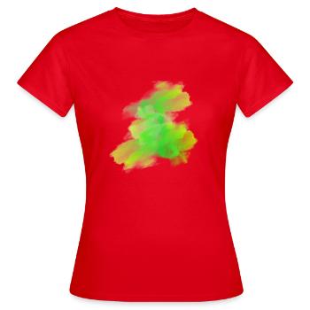 splash bunt farbe muster aufdruck comic style - Frauen T-Shirt - Rot - Vorne - AI Model Female 172 dark (172cm)