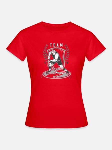 Eishockey ITeam - Frauen T-Shirt - Rot