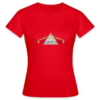 Charpentier - T-shirt Femme - rouge - Devant - AI Model Female 172 dark (172cm)