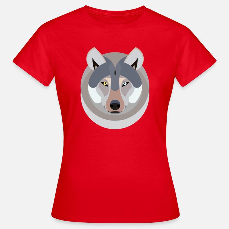 Wolf as a graphic - Women's T-Shirt - red