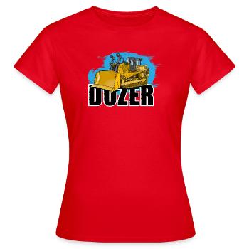 Bulldozer ou bulldozer - T-shirt Femme - rouge - Devant - AI Model Female 172 dark (172cm)