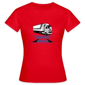 Chauffeur routier - T-shirt Femme - rouge - Devant - AI Model Female 172 dark (172cm)