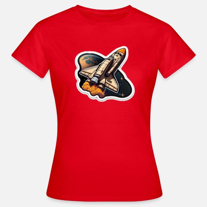 Space Rocket - Frauen T-Shirt - Rot