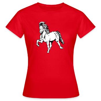 Etalon islandais à Tölt - T-shirt Femme - rouge - Devant - AI Model Female 172 dark (172cm)