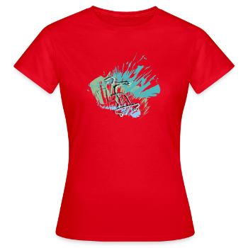 Votre style de patineur pour le halfpipe - T-shirt Femme - rouge - Devant - AI Model Female 172 dark (172cm)