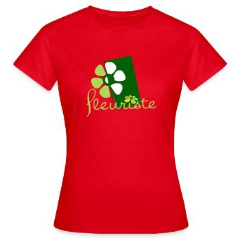 Blumenhändler - Frauen T-Shirt - Rot - Vorne - AI Model Female 172 dark (172cm)
