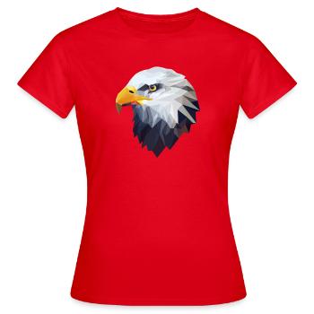 Aigle stylisé, géométrique - T-shirt Femme - rouge - Devant - AI Model Female 172 dark (172cm)