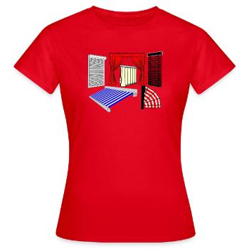 Protections solaires - T-shirt Femme - rouge - Devant - AI Model Female 172 dark (172cm)