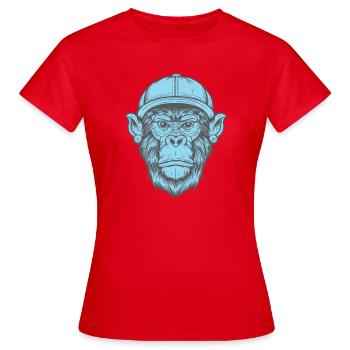 Singe Funky - T-shirt Femme - rouge - Devant - AI Model Female 172 dark (172cm)