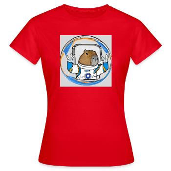 Astro Kappen - Frauen T-Shirt - Rot - Vorne - AI Model Female 172 dark (172cm)