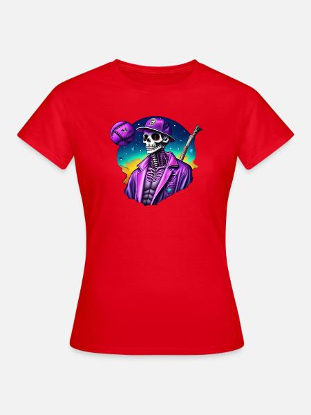 Skelett - Frauen T-Shirt - Rot