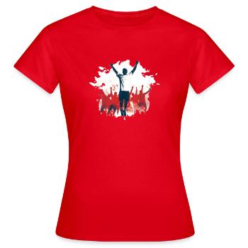 Éventail - T-shirt Femme - rouge - Devant - AI Model Female 172 dark (172cm)