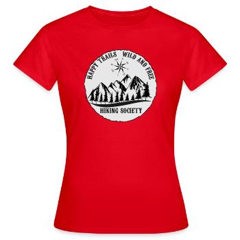 Randonnée Association de randonnée Randonnée Randonnée Randonnée Ourson - T-shirt Femme - rouge - Devant - AI Model Female 172 dark (172cm)