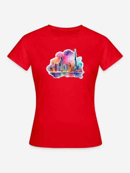 Skyline - Frauen T-Shirt - Rot