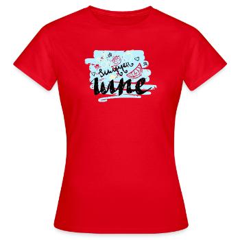 Sommer Scribble Früchte - Frauen T-Shirt - Rot - Vorne - AI Model Female 172 dark (172cm)