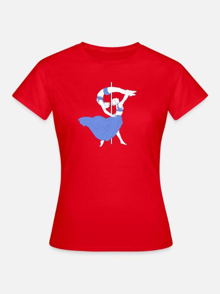 Poletanz Blau-Impression - Frauen T-Shirt - Rot