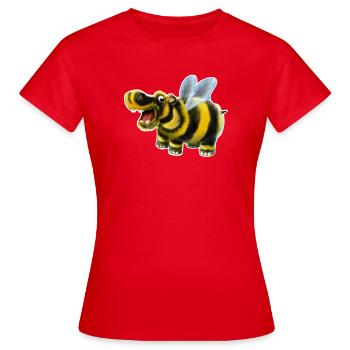 L’hippopotame bourdon - T-shirt Femme - rouge - Devant - AI Model Female 172 dark (172cm)