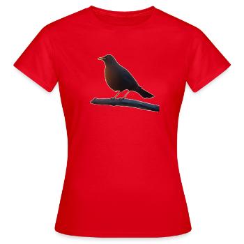 Blackbird - Women's T-Shirt - red - Front - AI Model Female 172 dark (172cm)