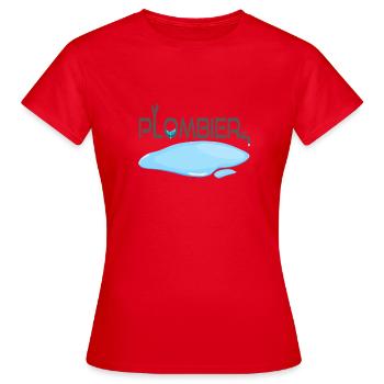 Plumber - Women's T-Shirt - red - Front - AI Model Female 172 dark (172cm)