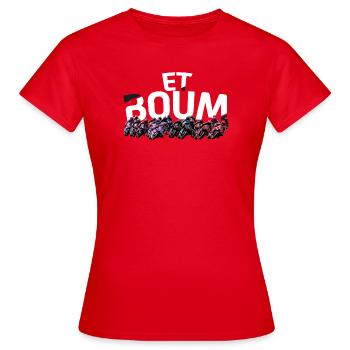 ET BOUM  - T-shirt Femme - rouge - Devant - AI Model Female 172 dark (172cm)