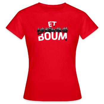 ET BOUM MOTO - T-shirt Femme - rouge - Devant - AI Model Female 172 dark (172cm)