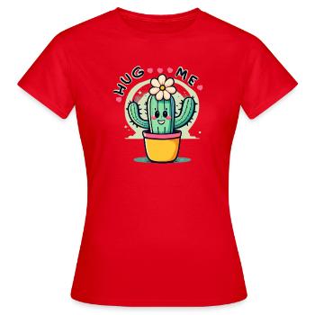 Fais-moi un câlin - T-shirt Femme - rouge - Devant - AI Model Female 172 dark (172cm)
