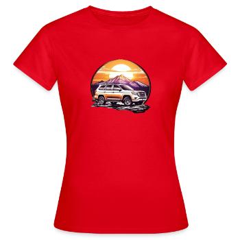 Véhicule tout-terrain 4x4 - T-shirt Femme - rouge - Devant - AI Model Female 172 dark (172cm)