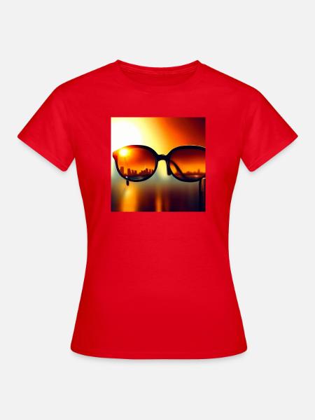 Sunglass-Skyline - Frauen T-Shirt - Rot