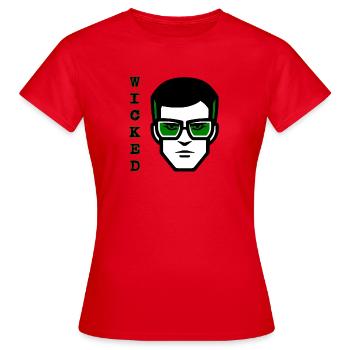 Roger Wicked - T-shirt Femme - rouge - Devant - AI Model Female 172 dark (172cm)