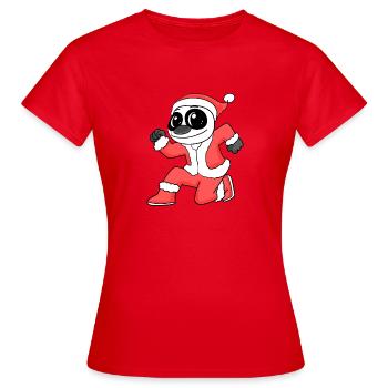 Panda Kuscheltier Weihnachten - Frauen T-Shirt - Rot - Vorne - AI Model Female 172 dark (172cm)