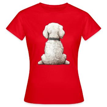Bichon frisé - T-shirt Femme - rouge - Devant - AI Model Female 172 dark (172cm)