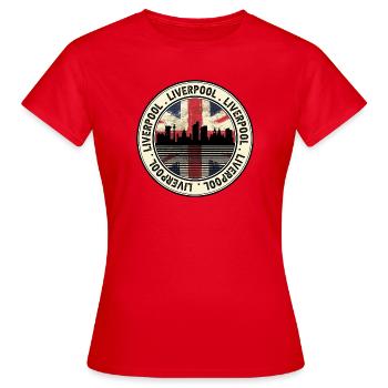 Ville de Liverpool - T-shirt Femme - rouge - Devant - AI Model Female 172 dark (172cm)