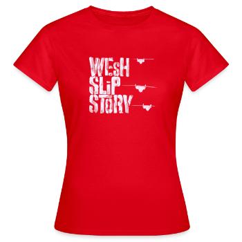 Wesh slip story - T-shirt Femme - rouge - Devant - AI Model Female 172 dark (172cm)