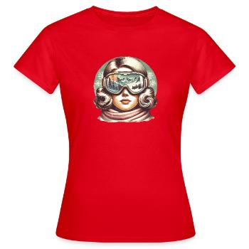 skifahren skiurlaub snowboard apresski wintersport - Frauen T-Shirt - Rot - Vorne - AI Model Female 172 dark (172cm)