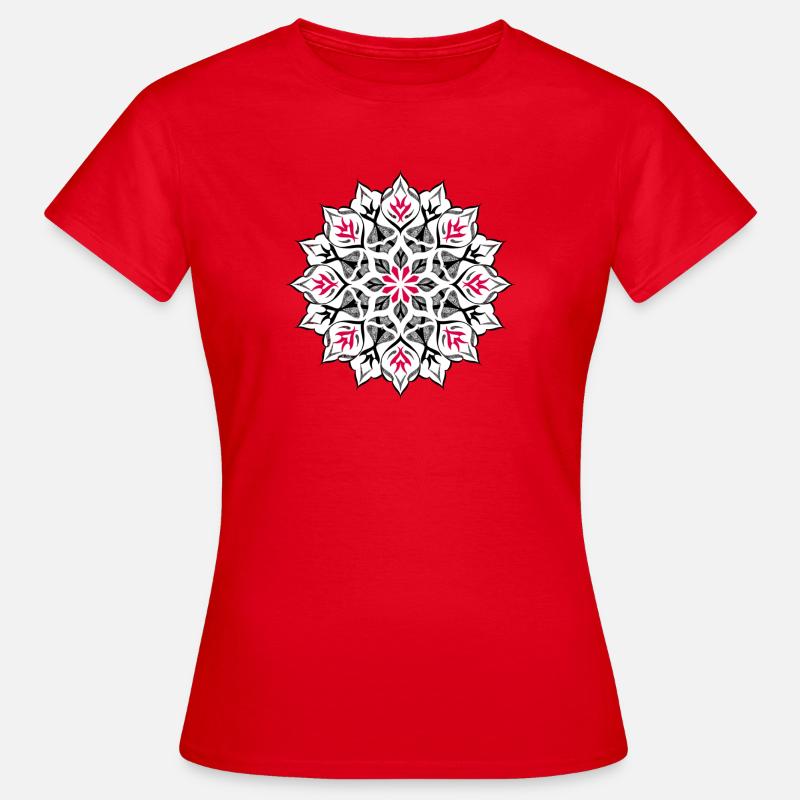Dotwork mandala design - Women's T-Shirt - red