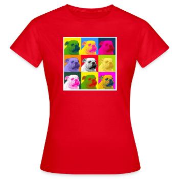 A bulldog - T-shirt Femme - rouge - Devant - AI Model Female 172 dark (172cm)