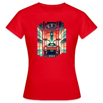 Retour vers le futur 2024 rétro vintage - T-shirt Femme - rouge - Devant - AI Model Female 172 dark (172cm)