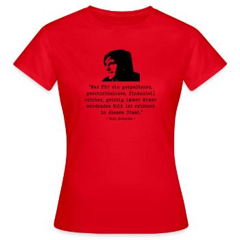 Dutschke Volk - T-shirt Femme - rouge - Devant - AI Model Female 172 dark (172cm)